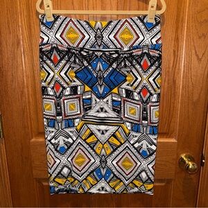 Chelsea & Theodore Vibrant Geometric Pencil Skirt